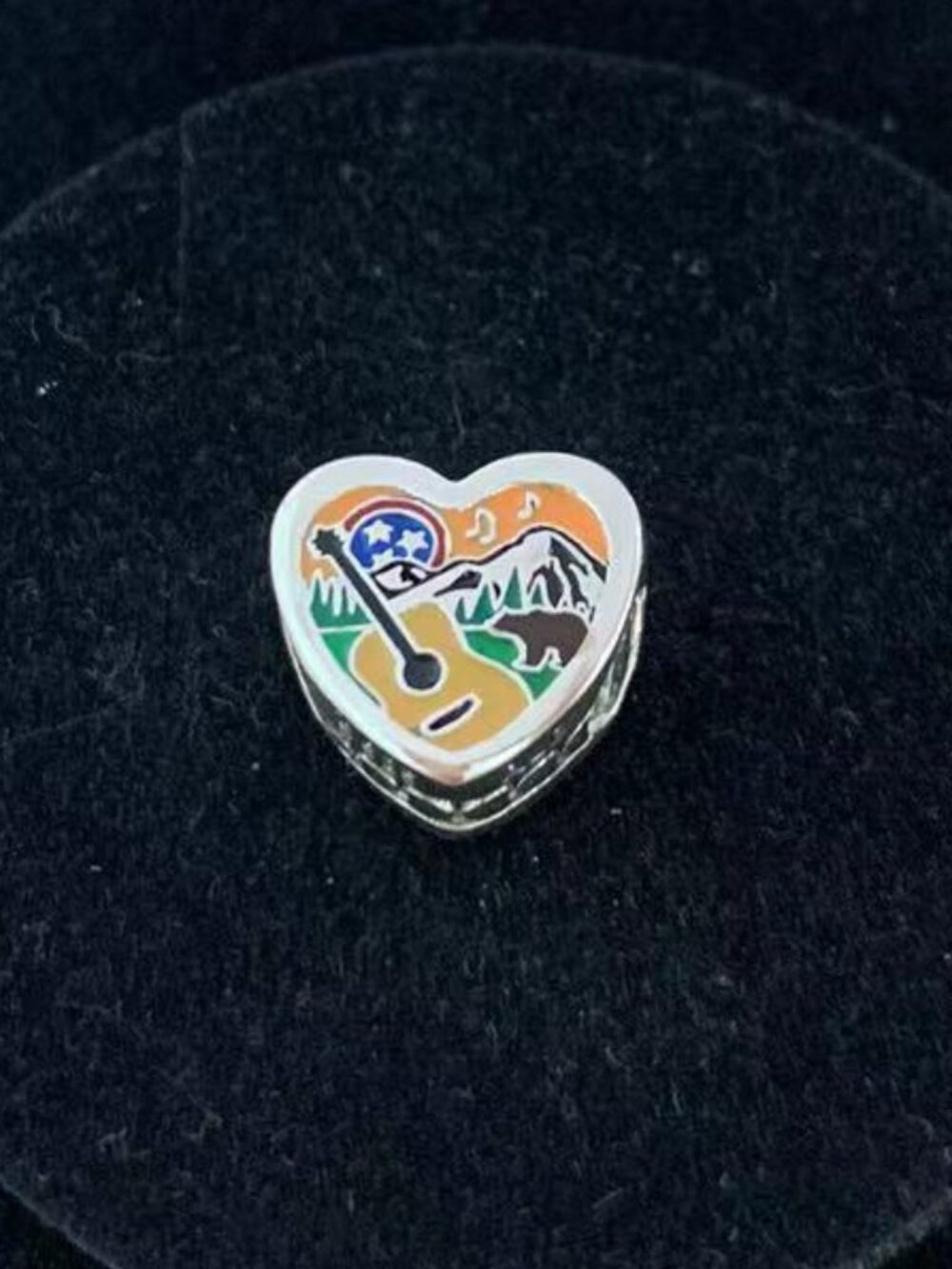 Pandora Tennessee Country Charm Heart Bead